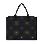 Purple And Green Spider Web Print Canvas Tote Bag