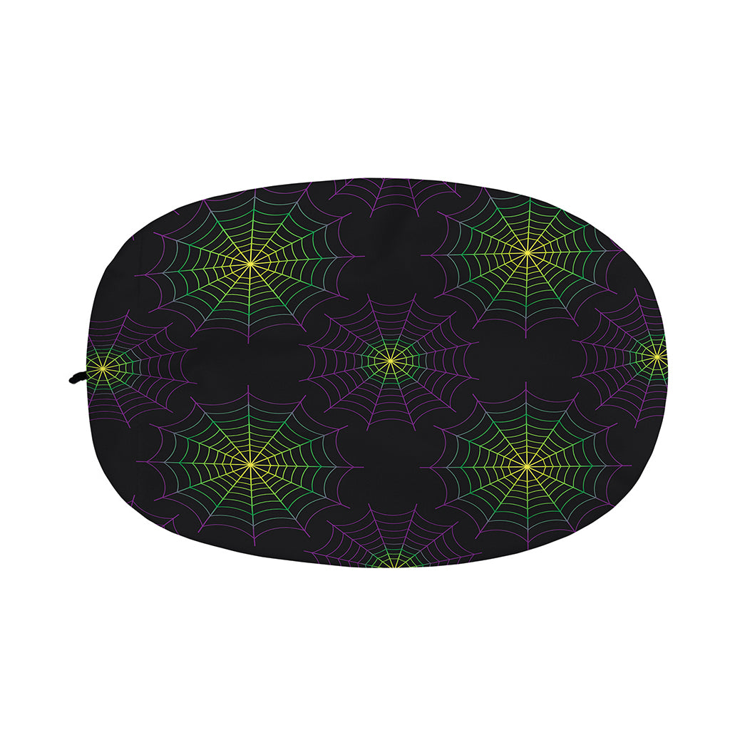Purple And Green Spider Web Print Car Side Mirror Covers