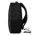 Purple And Green Spider Web Print Casual Backpack