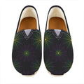 Purple And Green Spider Web Print Casual Shoes