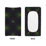 Purple And Green Spider Web Print Changing Pad Cover