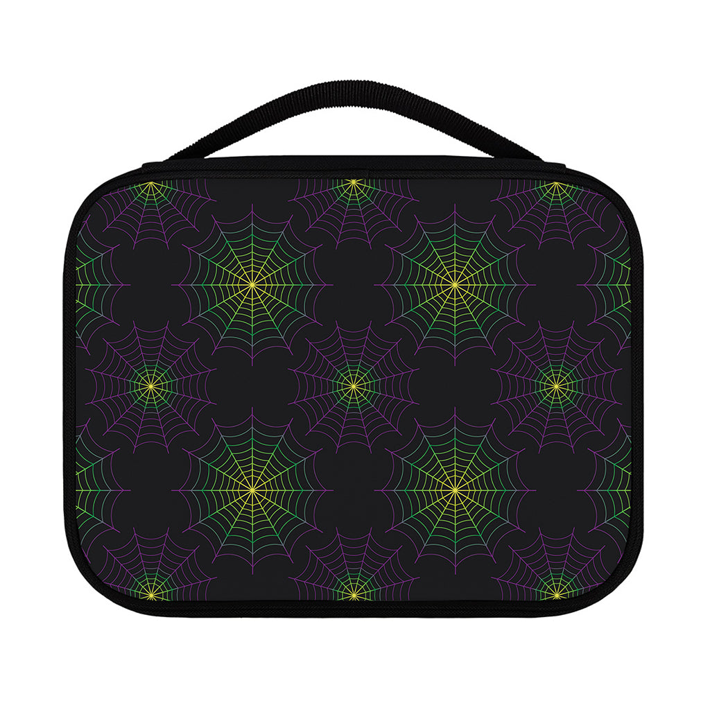 Purple And Green Spider Web Print Classic Bible Case