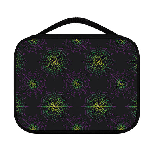Purple And Green Spider Web Print Classic Bible Case