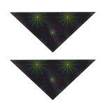 Purple And Green Spider Web Print Dog Bandana