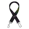 Purple And Green Spider Web Print Dog Seat Belt