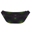 Purple And Green Spider Web Print Fanny Pack