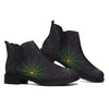 Purple And Green Spider Web Print Flat Ankle Boots