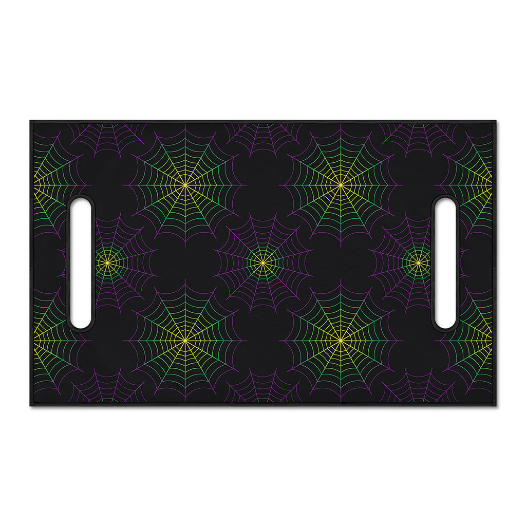 Purple And Green Spider Web Print Golf Cart Seat Cover