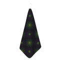 Purple And Green Spider Web Print Hand Towel