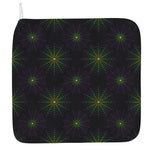 Purple And Green Spider Web Print Hand Towel