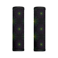 Purple And Green Spider Web Print Handle Covers