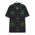 Purple And Green Spider Web Print Hawaiian Shirt