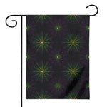 Purple And Green Spider Web Print House Flag