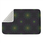 Purple And Green Spider Web Print Indoor Door Mat