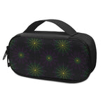Purple And Green Spider Web Print Insulin Cooler Travel Case