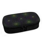 Purple And Green Spider Web Print Insulin Cooler Travel Case