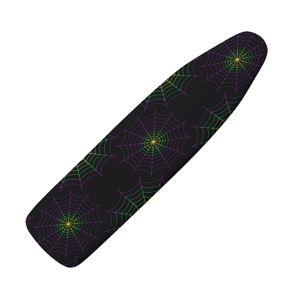 Purple And Green Spider Web Print Ironing Board Cover