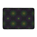 Purple And Green Spider Web Print Kitchen Mat