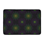 Purple And Green Spider Web Print Kitchen Mat