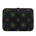 Purple And Green Spider Web Print Laptop Sleeve