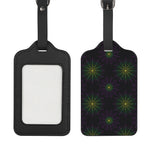 Purple And Green Spider Web Print Luggage Tag