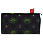 Purple And Green Spider Web Print Mailbox Cover
