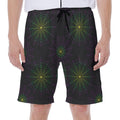 Purple And Green Spider Web Print Men's Beach Shorts