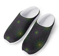 Purple And Green Spider Web Print Mesh Casual Shoes