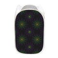 Purple And Green Spider Web Print Mesh Laundry Hamper