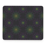 Purple And Green Spider Web Print Mouse Pad
