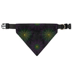 Purple And Green Spider Web Print Over The Collar Dog Bandana