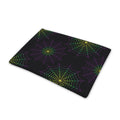 Purple And Green Spider Web Print Pet Cooling Mat Cover