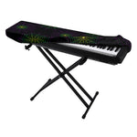 Purple And Green Spider Web Print Piano Keyboard Cover