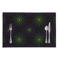 Purple And Green Spider Web Print Placemat