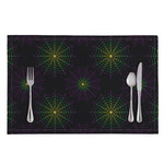 Purple And Green Spider Web Print Placemat