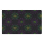 Purple And Green Spider Web Print Polyester Doormat