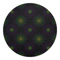 Purple And Green Spider Web Print Round Blanket