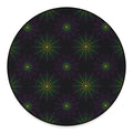 Purple And Green Spider Web Print Round Floor Mat