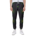 Purple And Green Spider Web Print Joggers