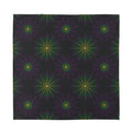 Purple And Green Spider Web Print Silk Bandana