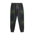 Purple And Green Spider Web Print Sweatpants