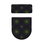 Purple And Green Spider Web Print Toilet Lid And Tank Cover Set