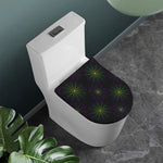 Purple And Green Spider Web Print Toilet Lid Cover