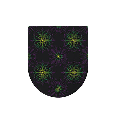 Purple And Green Spider Web Print Toilet Lid Cover