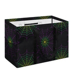 Purple And Green Spider Web Print Utility Tote Bag