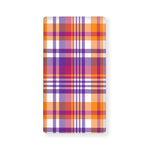 Purple And Orange Madras Plaid Print Baby Crib Sheet