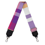 Purple And Orange Madras Plaid Print Bag Strap