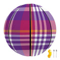 Purple And Orange Madras Plaid Print Basketball