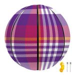 Purple And Orange Madras Plaid Print Basketball
