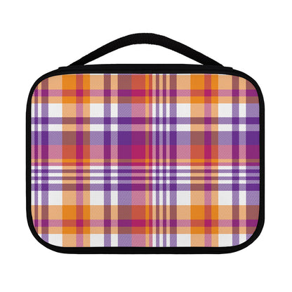 Purple And Orange Madras Plaid Print Classic Bible Case